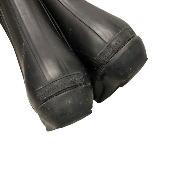 LOEFFLER RANDALL Rubber Ankle Chelsea Rain boot Waterproof Black 8 - Picture 10 of 14